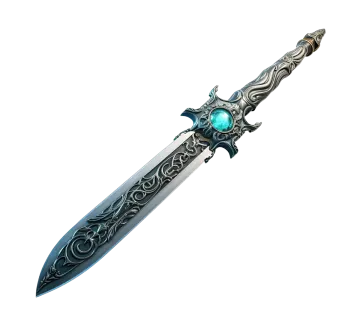 a sword with an intricate design on it