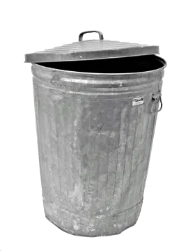 an old metal bucket on a white background