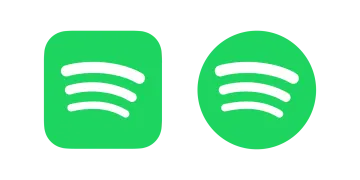 a green and white logo for a music company