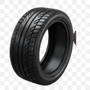 a black motorcycle tire on a white background