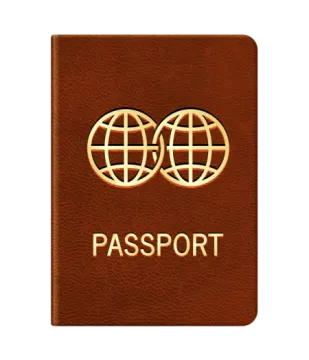 a passport with the word passport on it