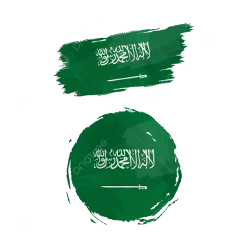 saudi flag in the shape of a circle