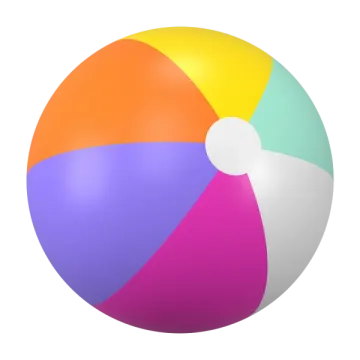 a beach ball on a white background