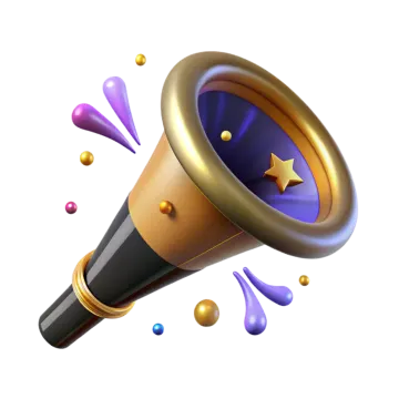 a microphone with purple and gold paint