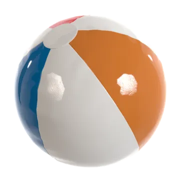 a beach ball on a white background
