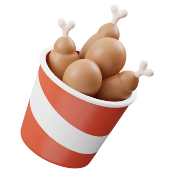 a red and white cup filled with eggs