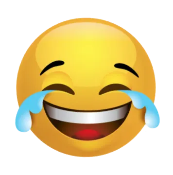 a smiley face with tears on it