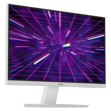 a computer monitor on a white background