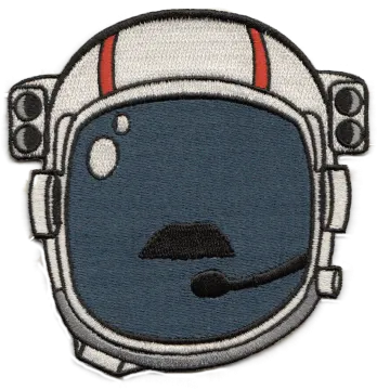 a patch with an astronaut's helmet on it