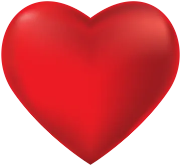 a red heart on a white background