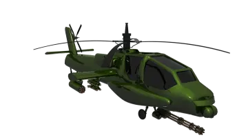 a green helicopter on a white background