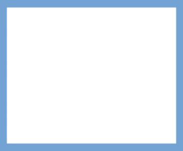 a white square with a blue border