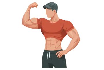 a man flexing his muscles