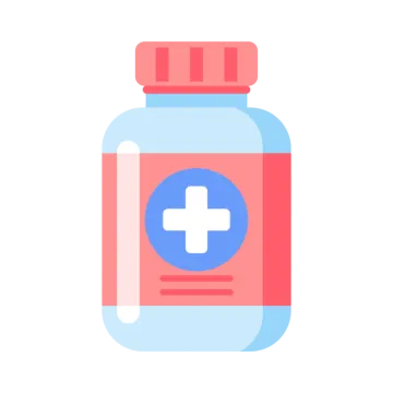 a bottle with a cross on it