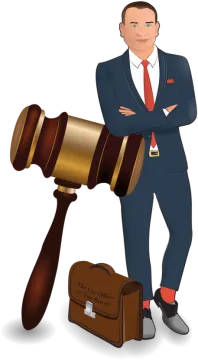 a man in a suit standing next to a gave