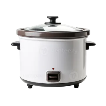 an electric rice cooker on a white background