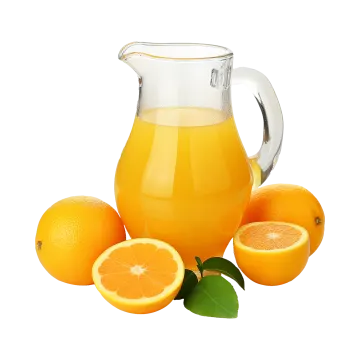 a pitcher of orange juice