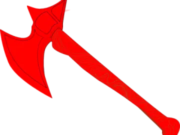 an image of a red axe