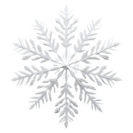 a white snowflake with a large snow fl
