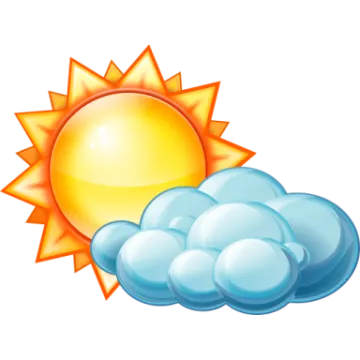 the sun and clouds clipart