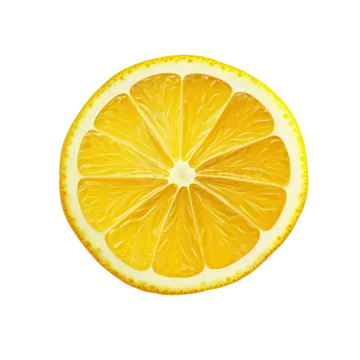 an orange cut in half on a white background