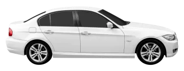 a white car is shown in this image