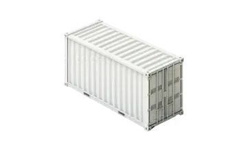 a shipping container on a white background
