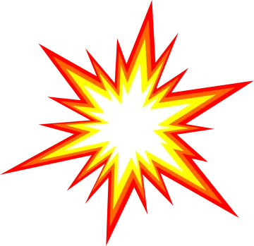 a yellow star with red and yellow stripes