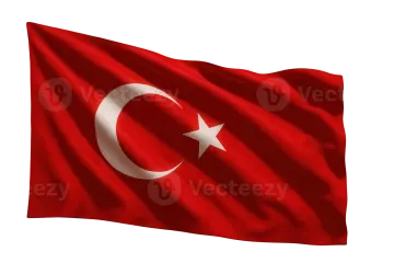 the flag of turkey on a white background