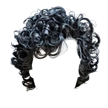 a woman's hair in black and white