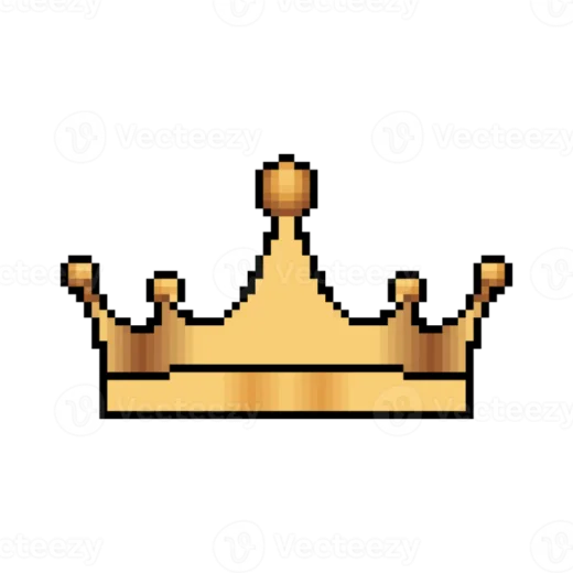 a pixel crown on a white background