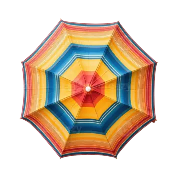 a colorful umbrella on a white background
