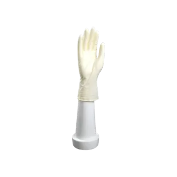 a pair of white gloves on a white background