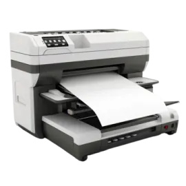 a printer with a roll of paper on it