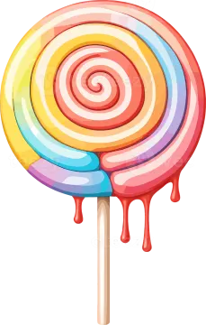 a colorful los on a white background