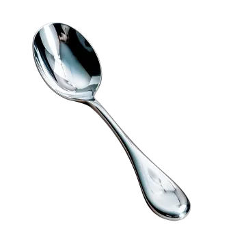a spoon with a metal handle on it