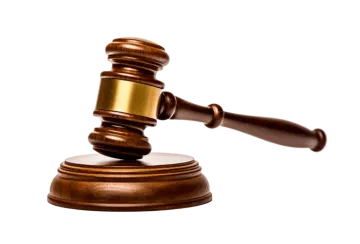 a wooden gaven on a white background
