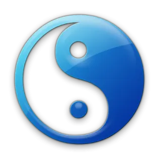 the yin symbol on a white background