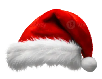 a santa hat on a white background