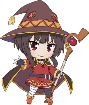 a cartoon character in a witch costume