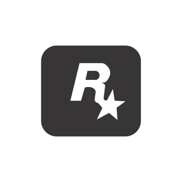 a black and white logo with the letter r