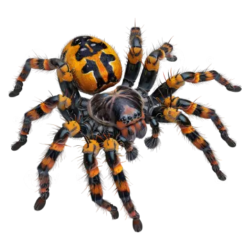 a tara spider on a white background