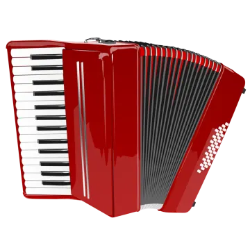 an accordion on a white background