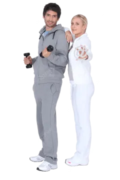 a man and woman standing next to each other people