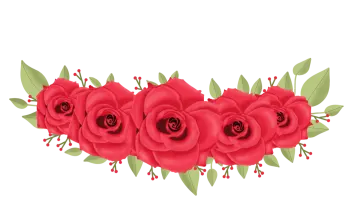 a bunch of red roses with green leaves