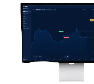 an image of a computer screen showing a stock market chart
