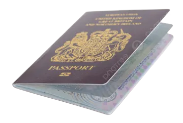 a passport on a white background
