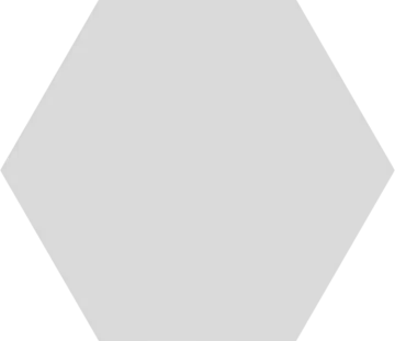 a white hexagon on a gray background