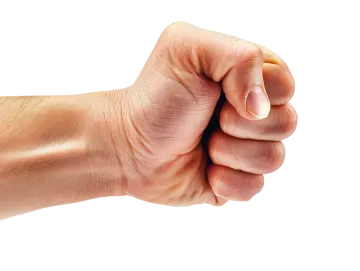 a hand holding something