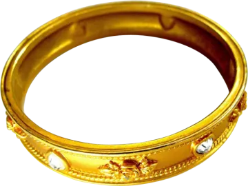 a gold ring with a lion on it